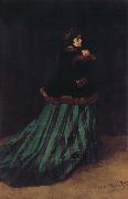 Camille or The Woman with a Green Dress, Claude Monet